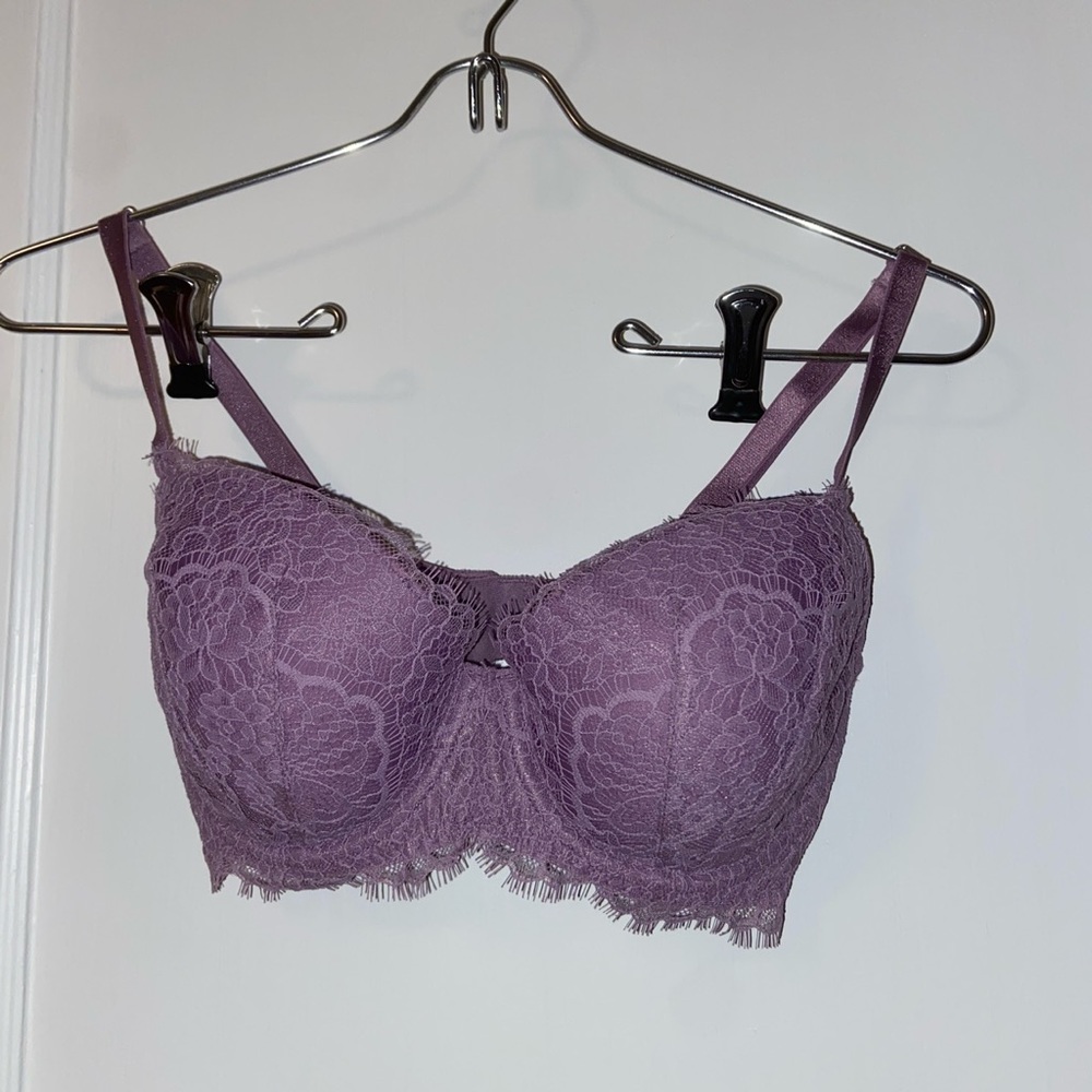 32DD Lightly Lined Purple Demi Bra